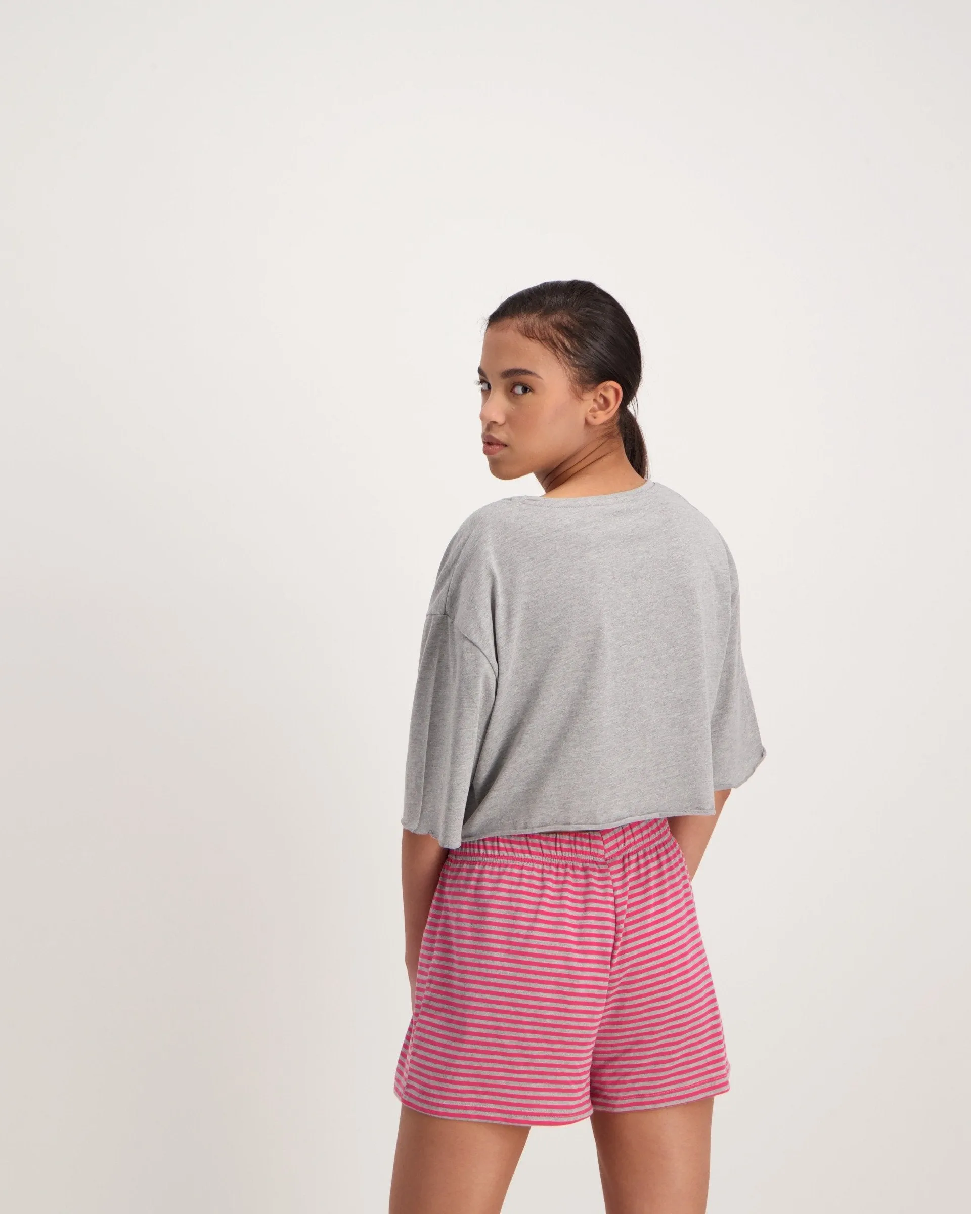 Ladies Wake-Up Boxy Sleep Top - Grey
