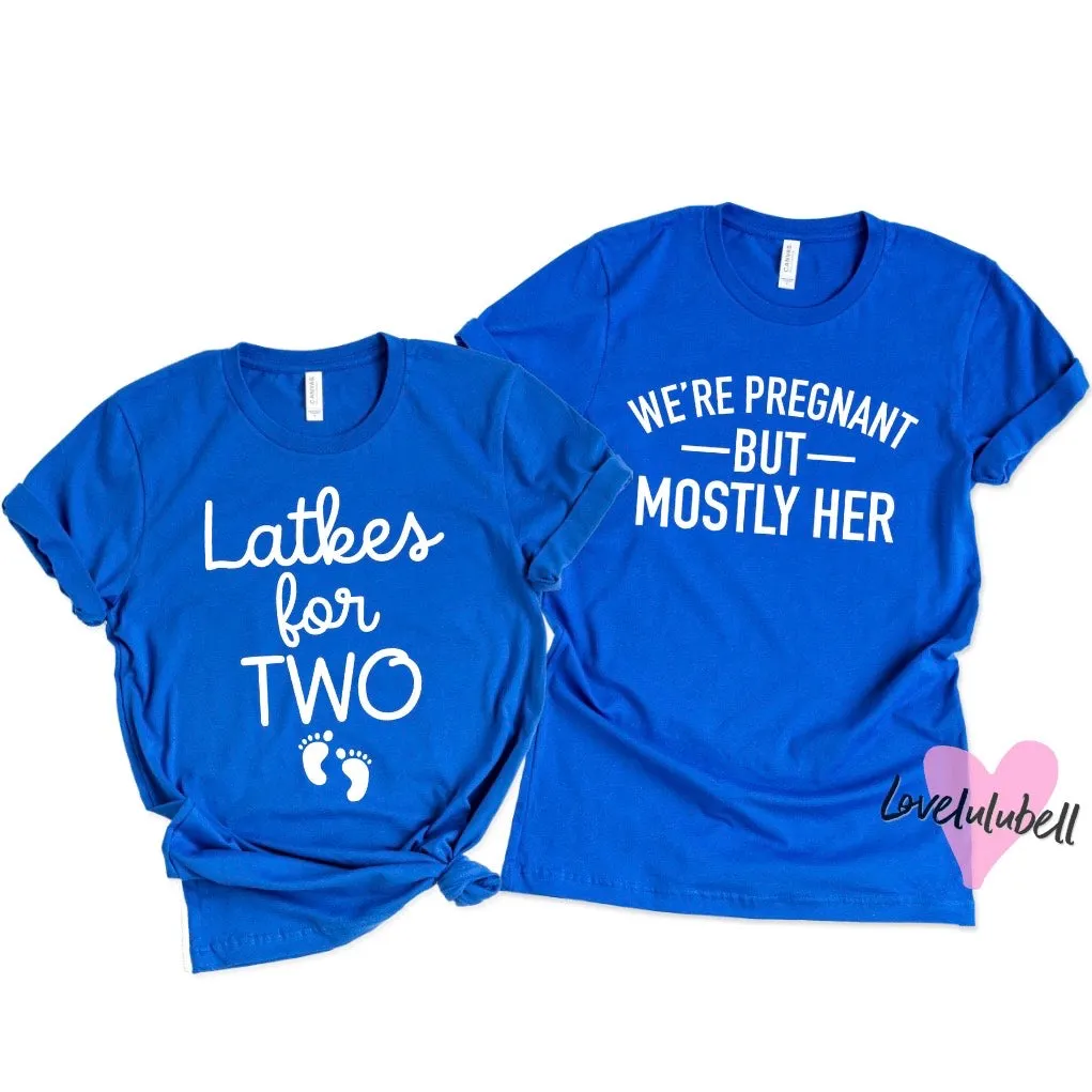 Latkes for Two | We're Pregnant But Mostly Her | Hanukkah Pregnancy Announcement