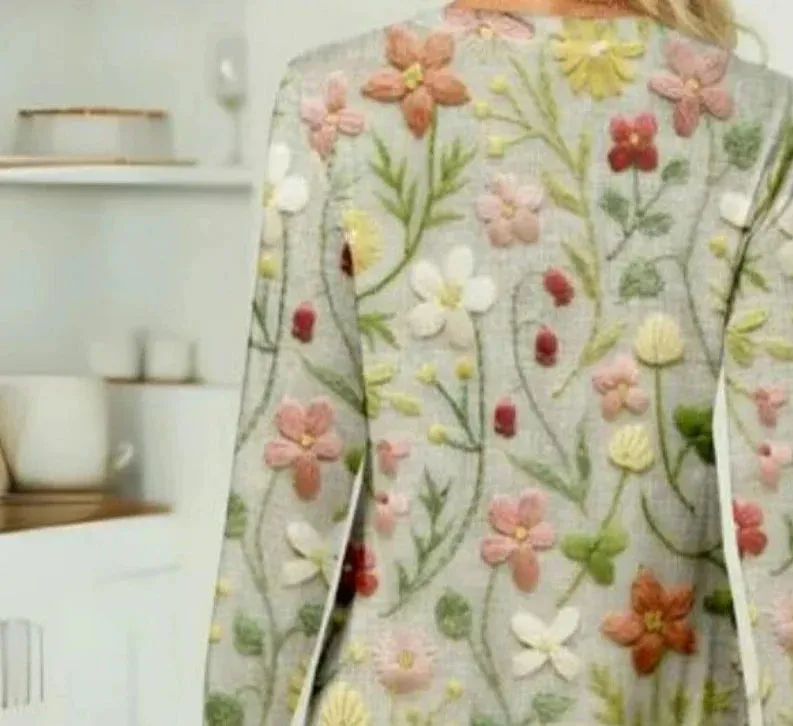Leilani | Women Flower Embroidery Pullover | Casual
