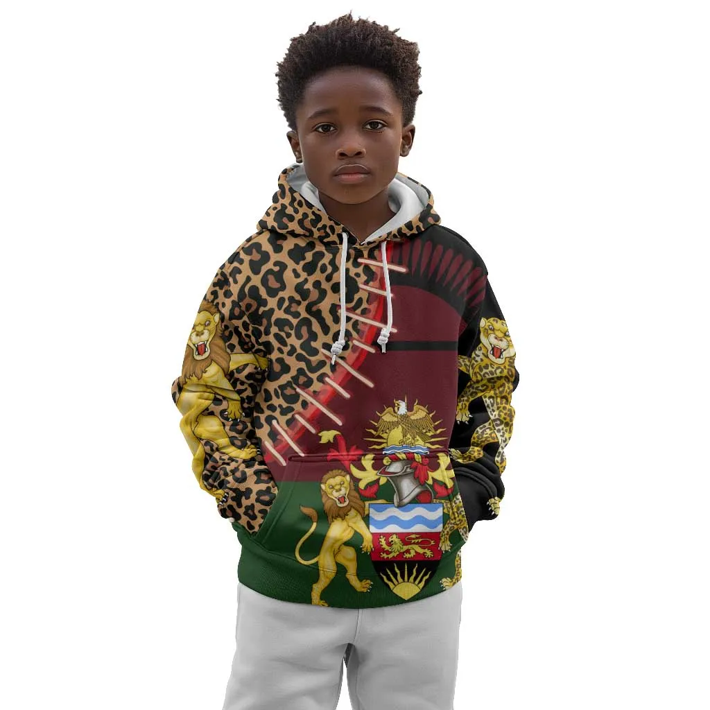 Leopard and Lion Malawi Kid Hoodie Unity and Freedom TS04