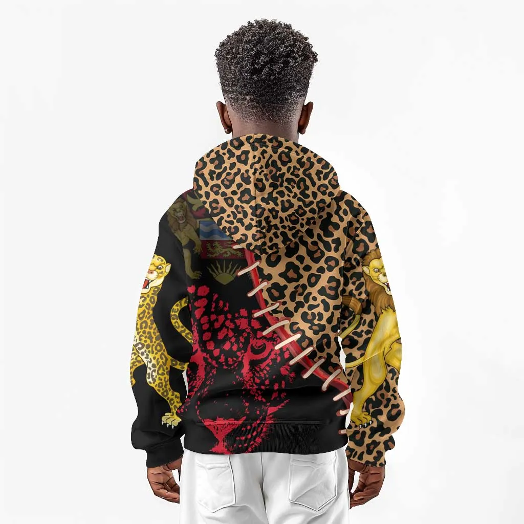 Leopard and Lion Malawi Kid Hoodie Unity and Freedom TS04