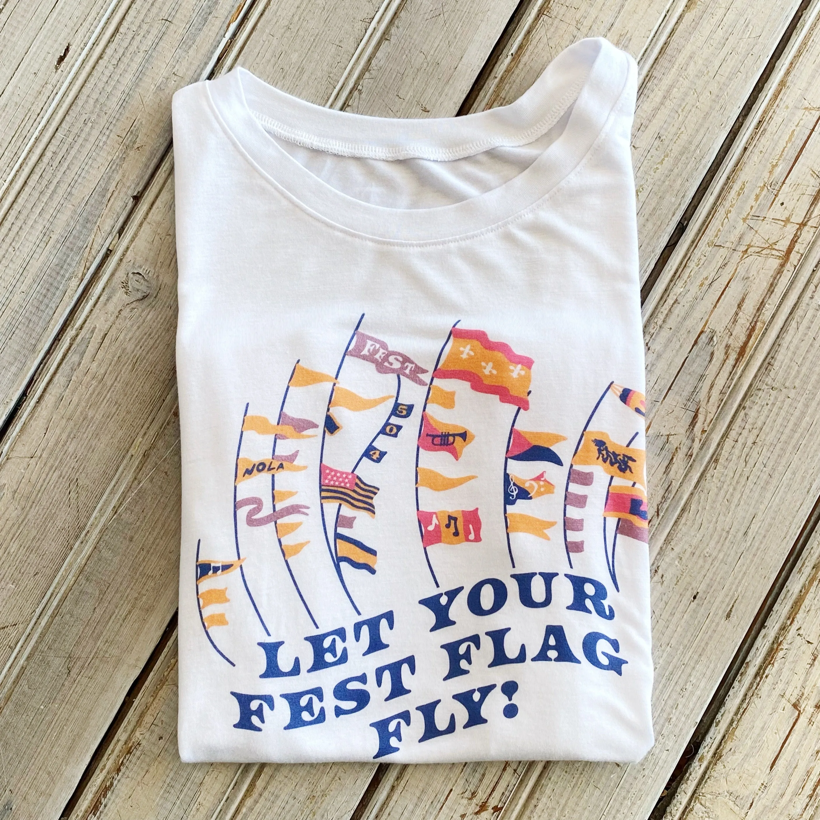 Let Your Fest Flag Fly Tank-white