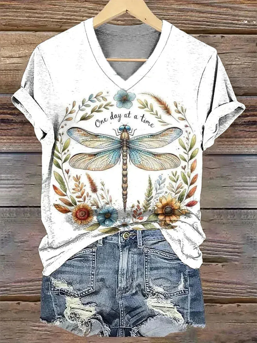 Levy- V Neck Casual White