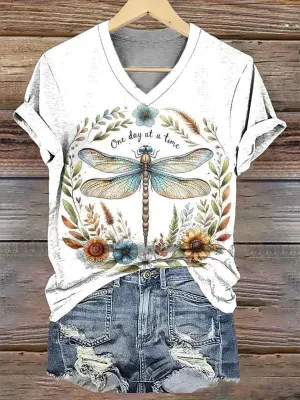 Levy- V Neck Casual White