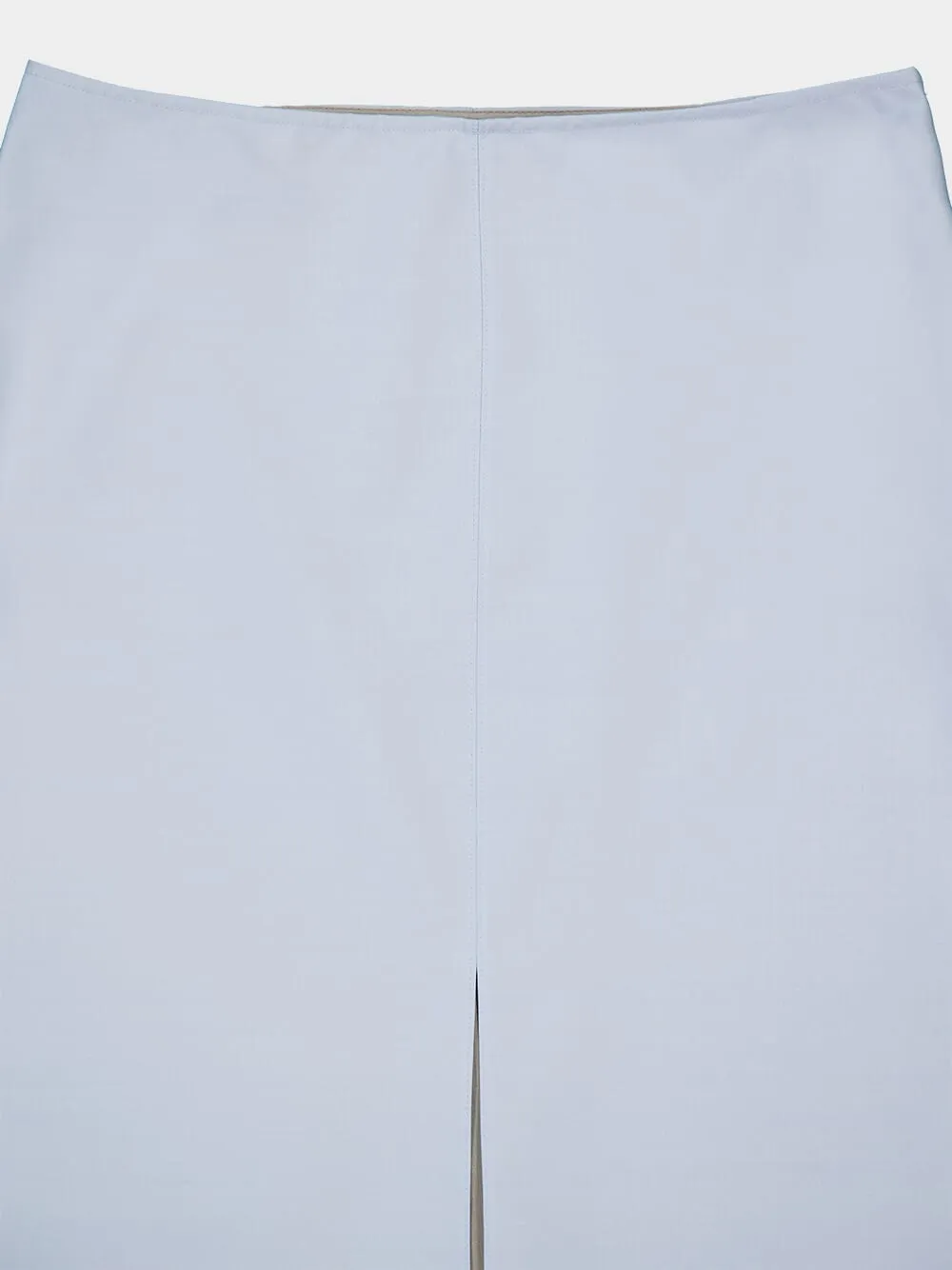 Light Blue Layered Midi Skirt