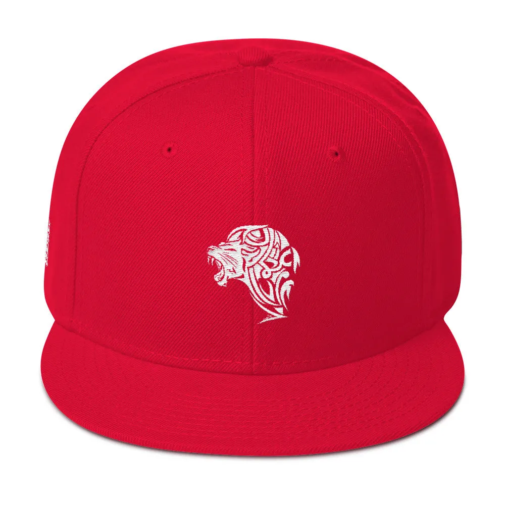 Lion Red Snapback Hat