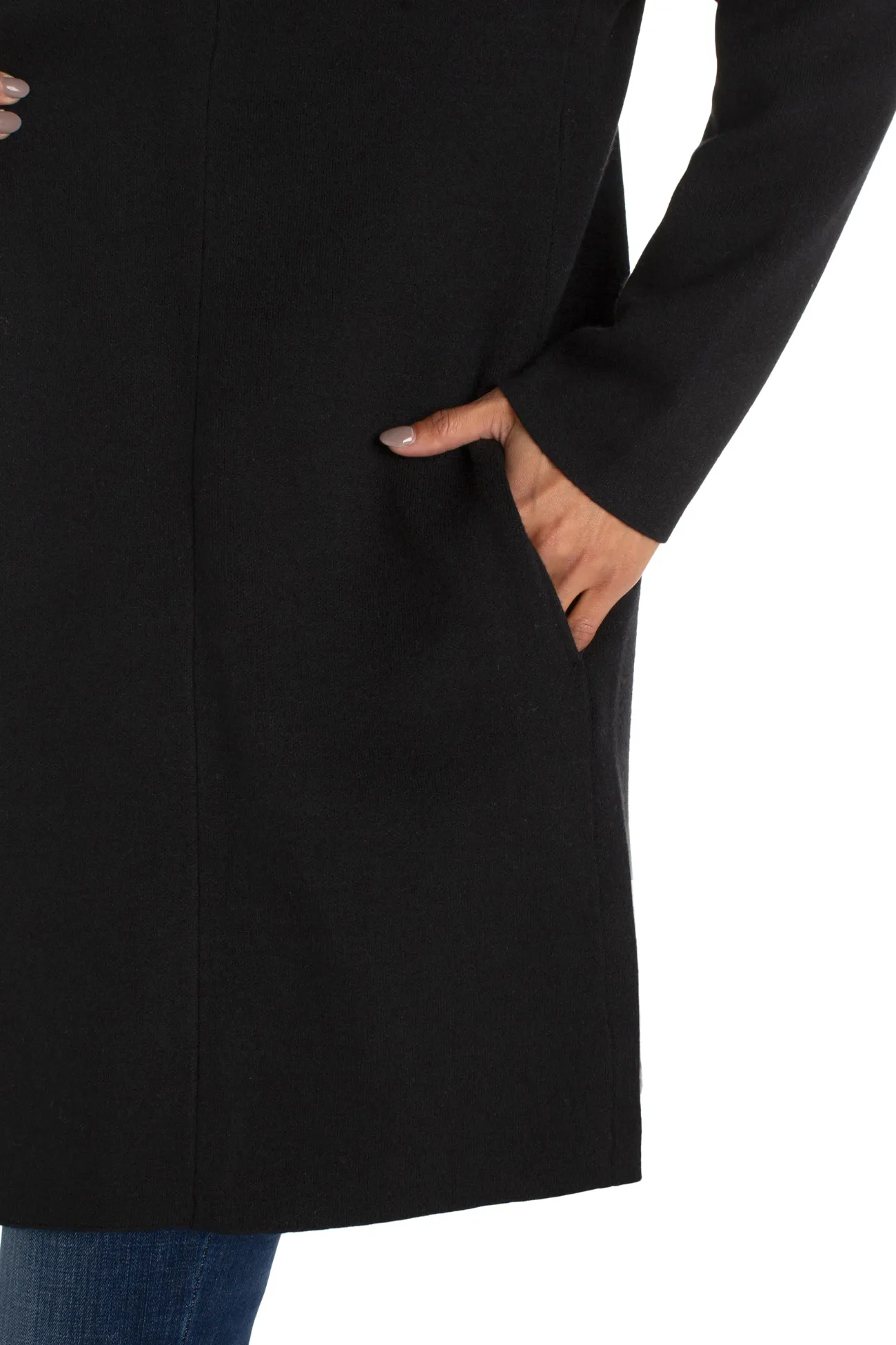 Liverpool Black Long Sleeve Sweater Coatigan