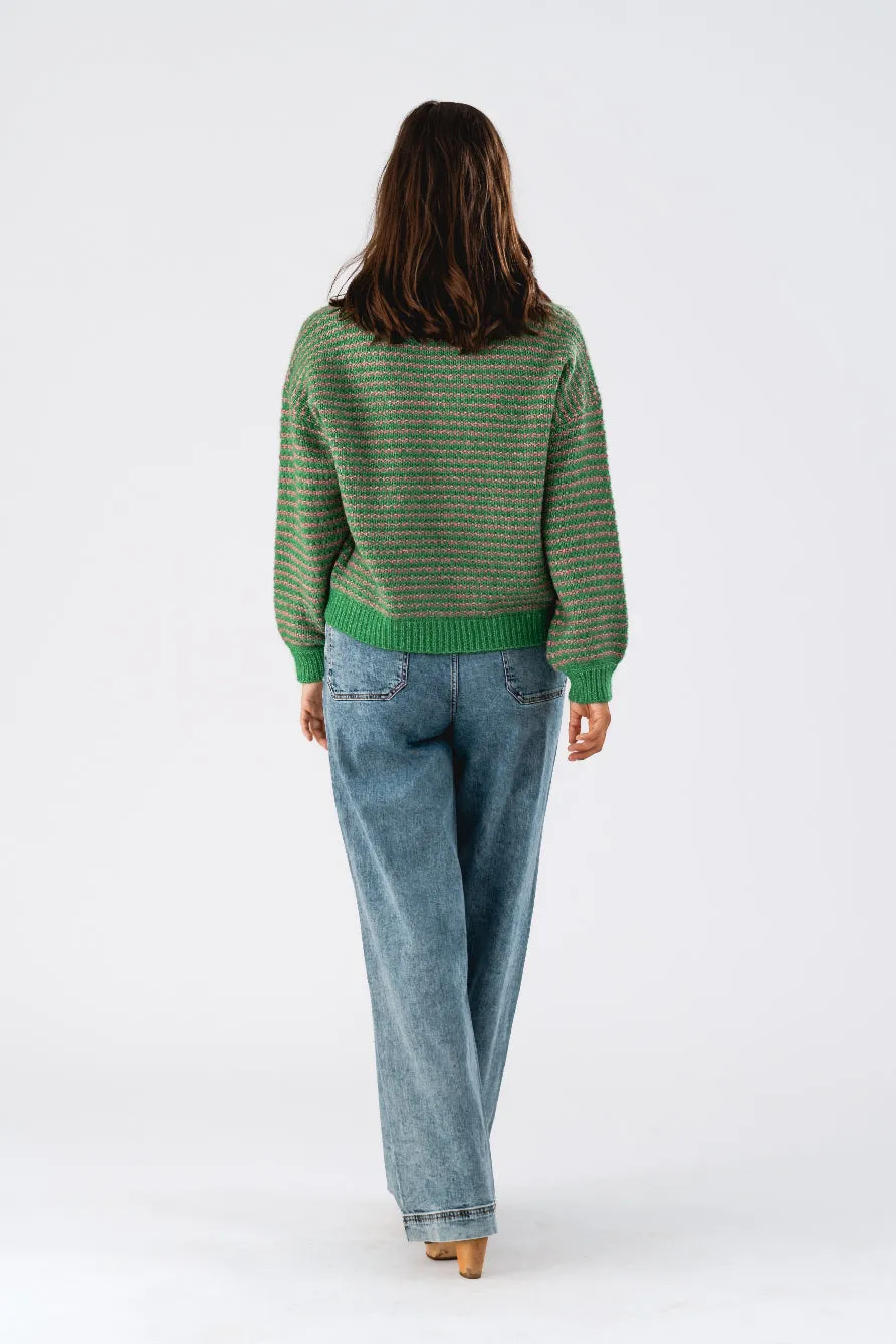 Lollys Laundry Terry Knit Jumper - Green