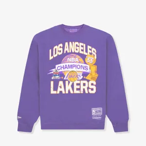 Los Angeles Lakers Team History Crew Sweatshirt - Faded Purple