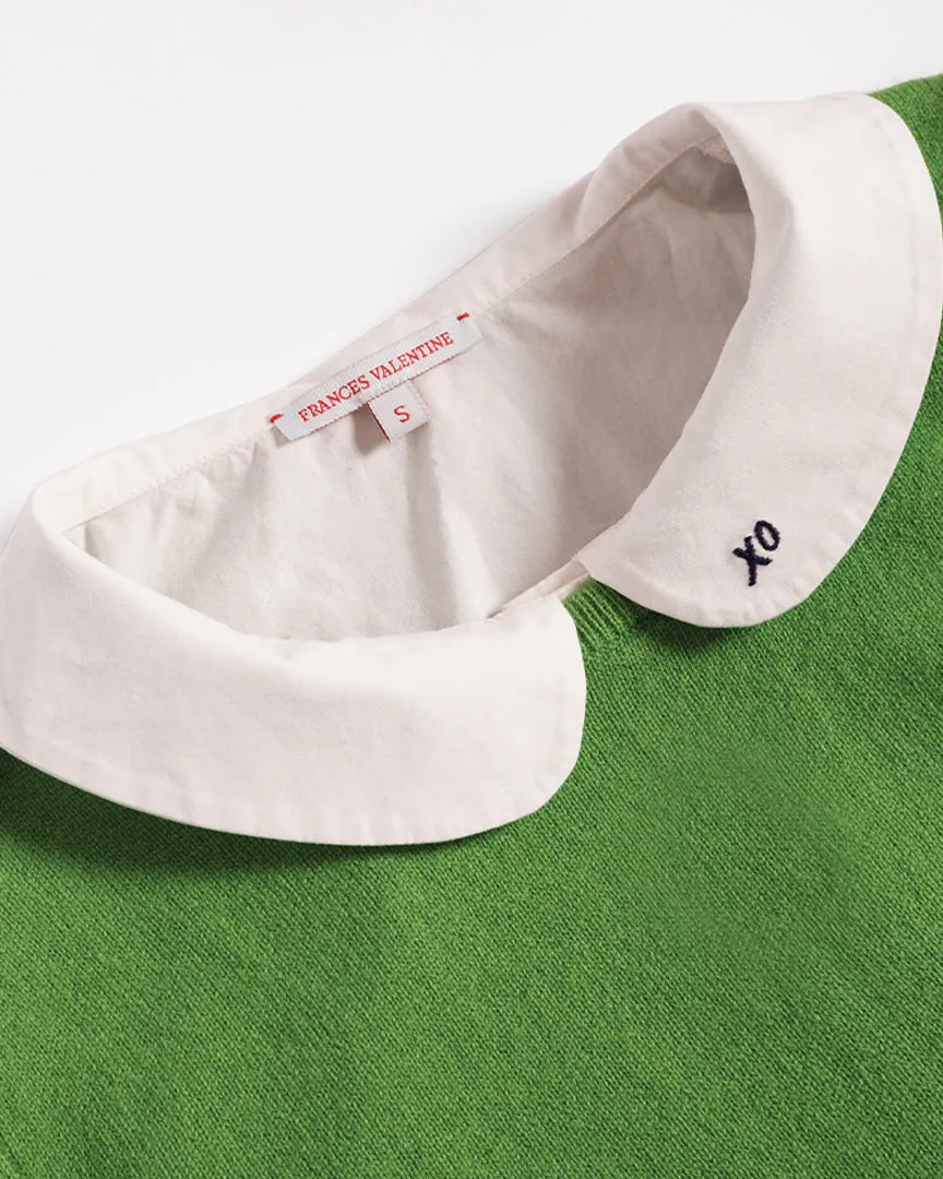 Louise Collar Cotton Shell - White