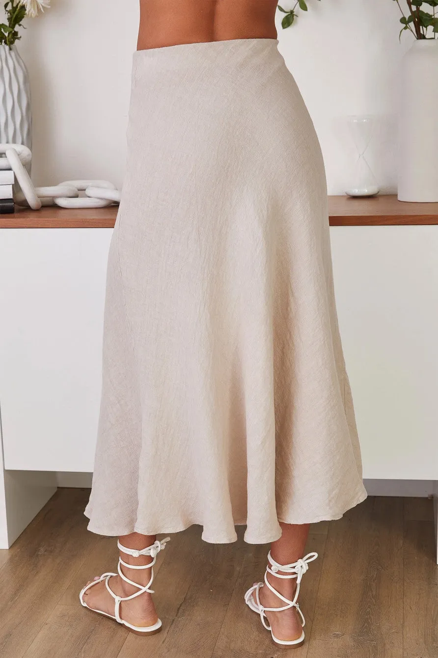 Luna Linen Maxi Skirt