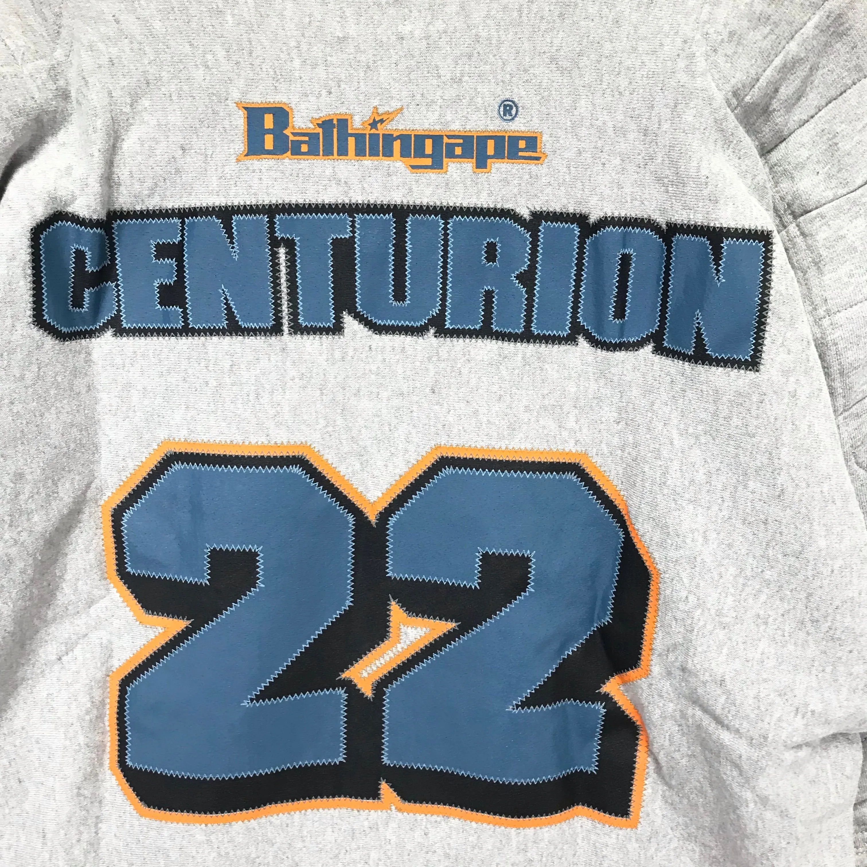 [M] A Bathing Ape Bape Vintage Centurion Football Sweatshirt Grey