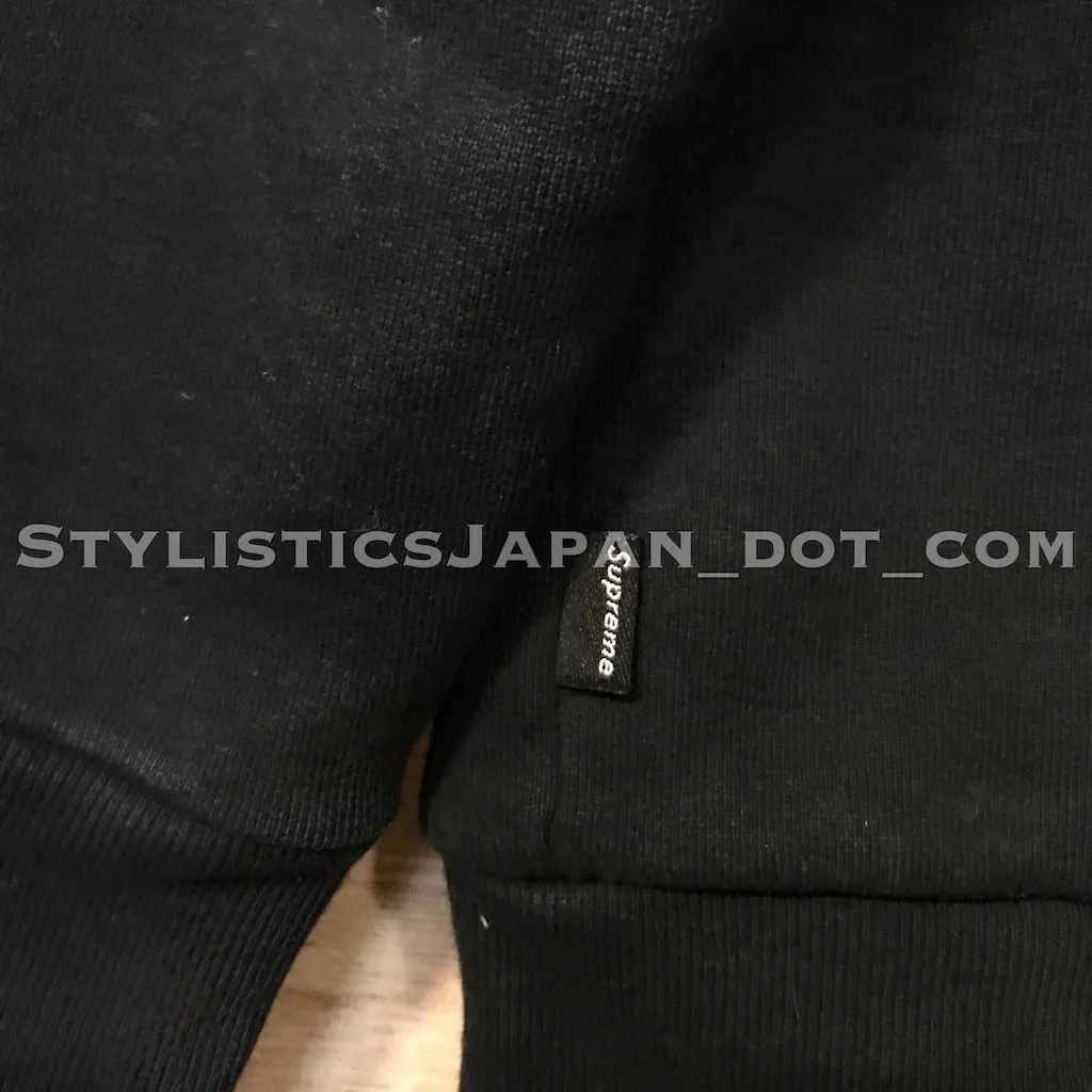 [M] Supreme Vintage Arc Logo Thermal Hoodie Black