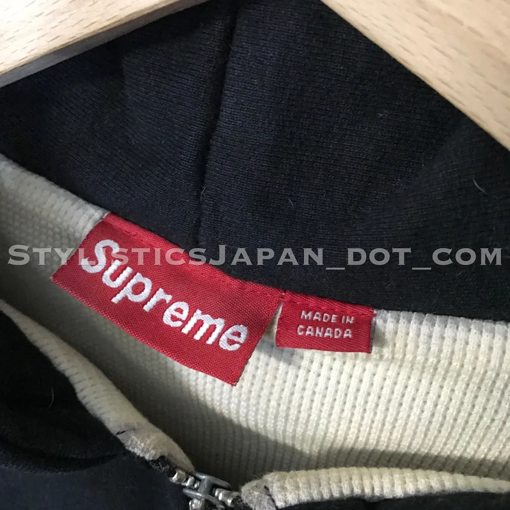 [M] Supreme Vintage Arc Logo Thermal Hoodie Black