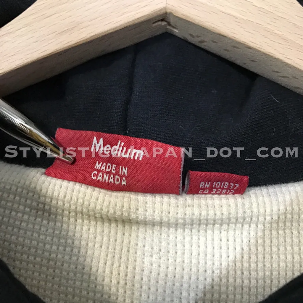[M] Supreme Vintage Arc Logo Thermal Hoodie Black