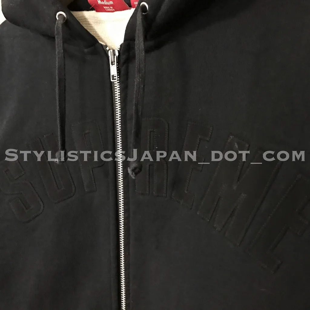 [M] Supreme Vintage Arc Logo Thermal Hoodie Black