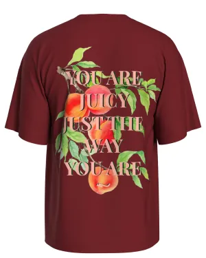 Maroon Ovesized Back Printed Couple T-Shirts