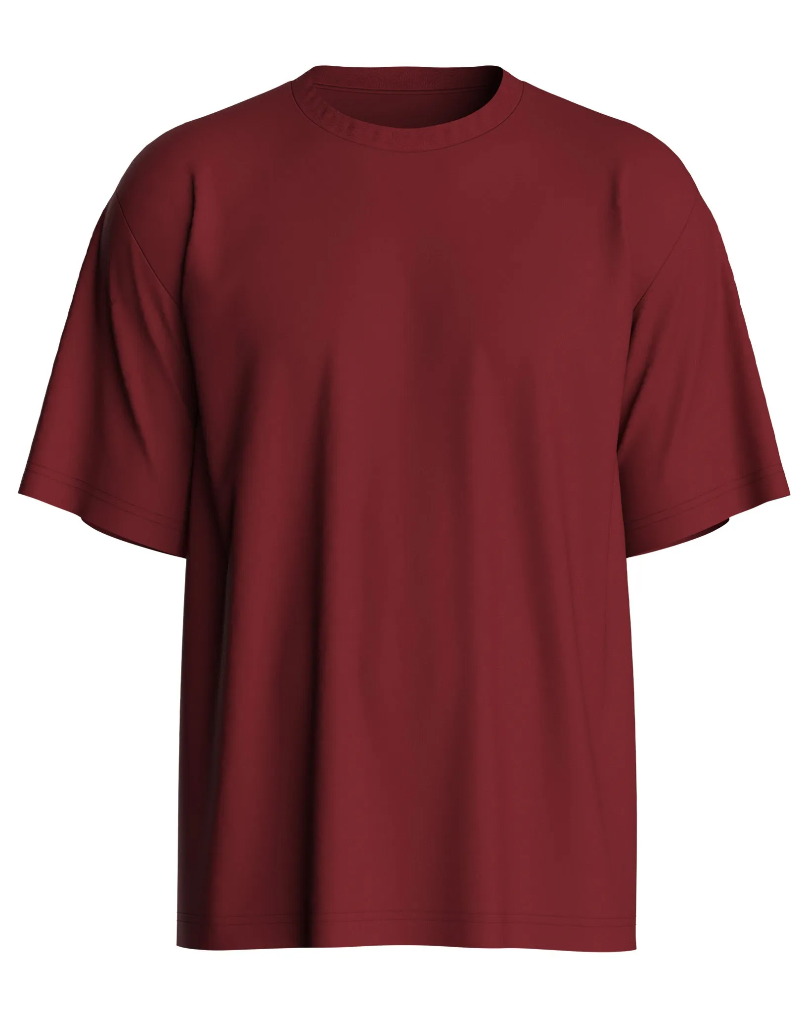 Maroon Ovesized Back Printed Couple T-Shirts