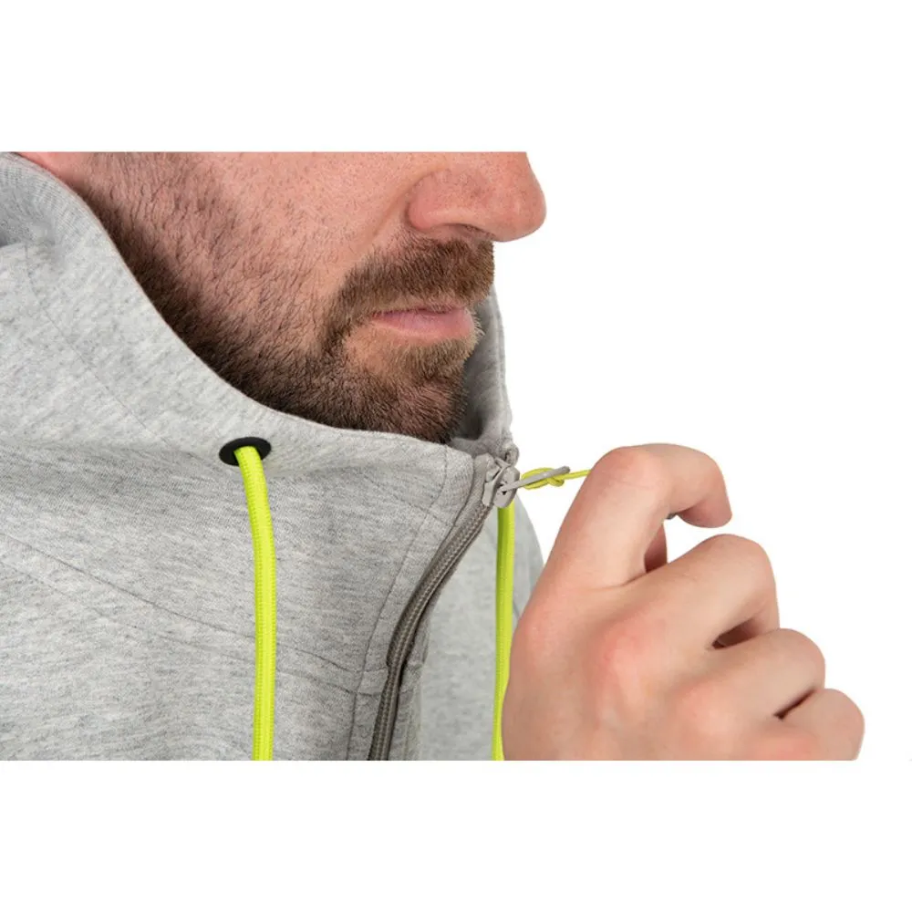 Matrix | Black Edition Full Zip Hoodie | Marl Grey/Lime