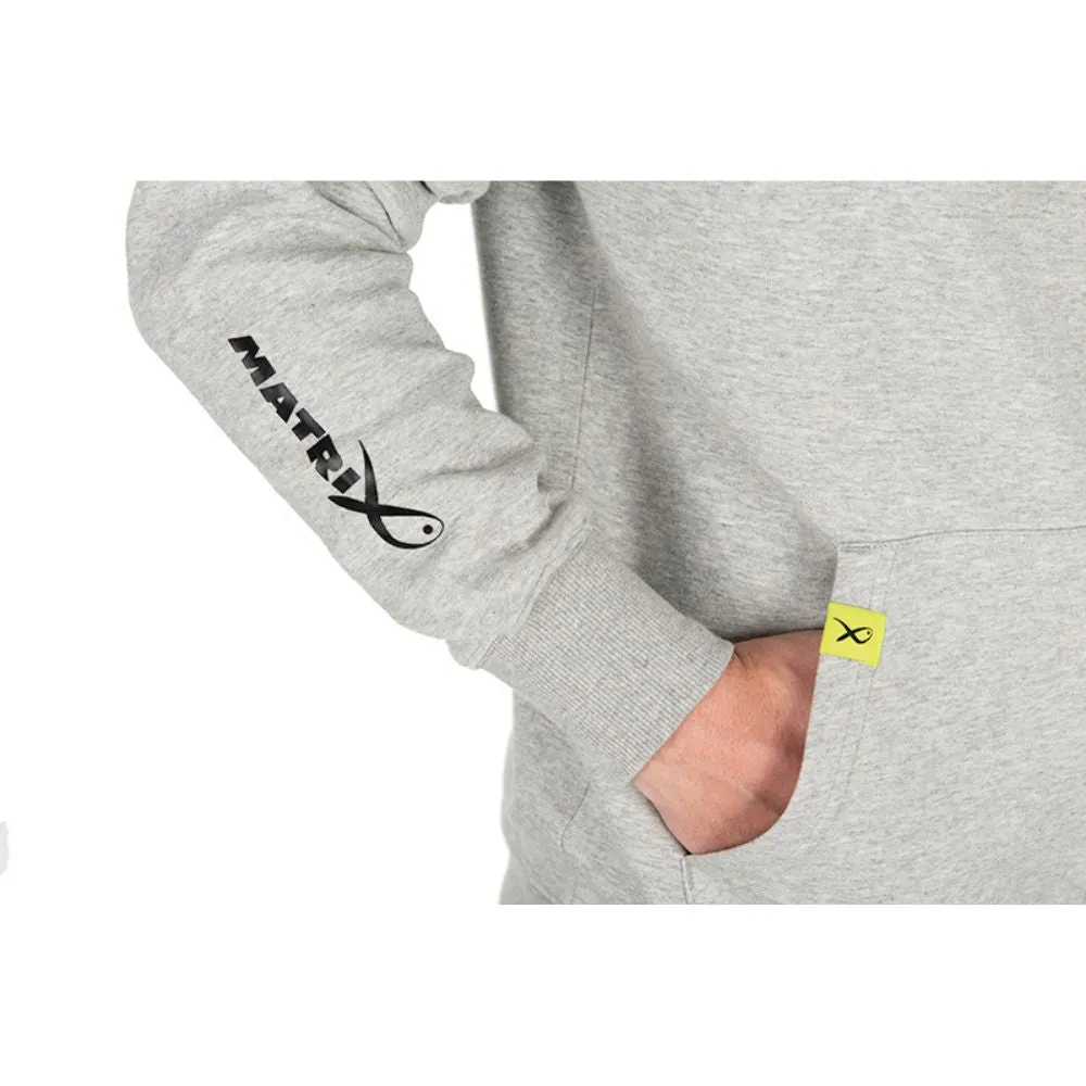 Matrix | Black Edition Full Zip Hoodie | Marl Grey/Lime