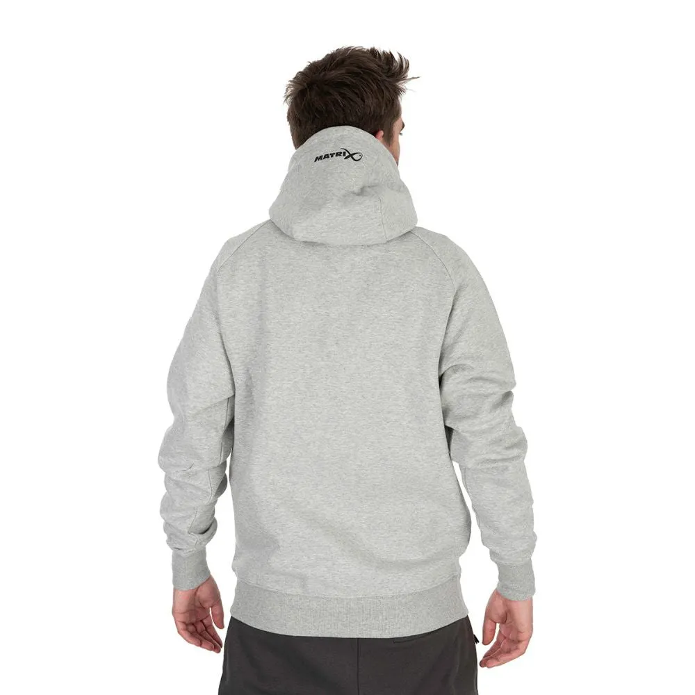 Matrix | Black Edition Full Zip Hoodie | Marl Grey/Lime