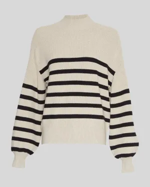 Maura Rachelle Pullover - Oat /Black Stripe
