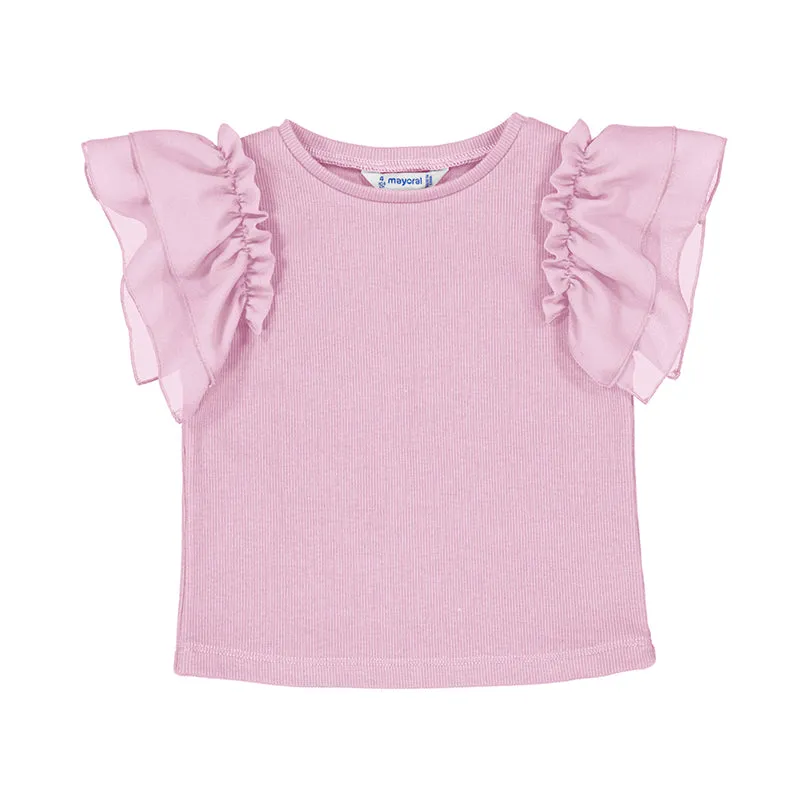 Mayoral Short SLeeve Shirt - Mauve