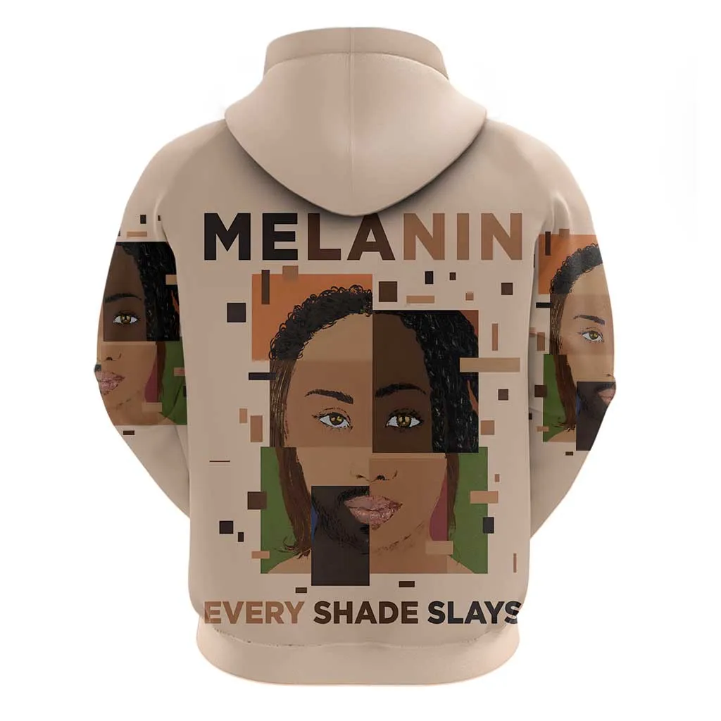 Melanin Every Shade Slays Zip Hoodie Afro Women DT03