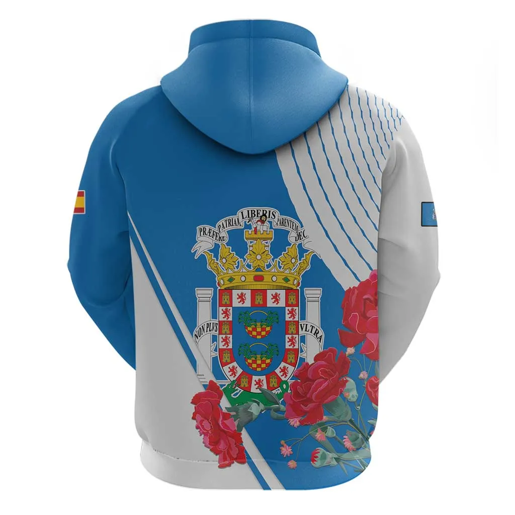 Melilla Spain Hoodie Coat Of Arms With Map LT15