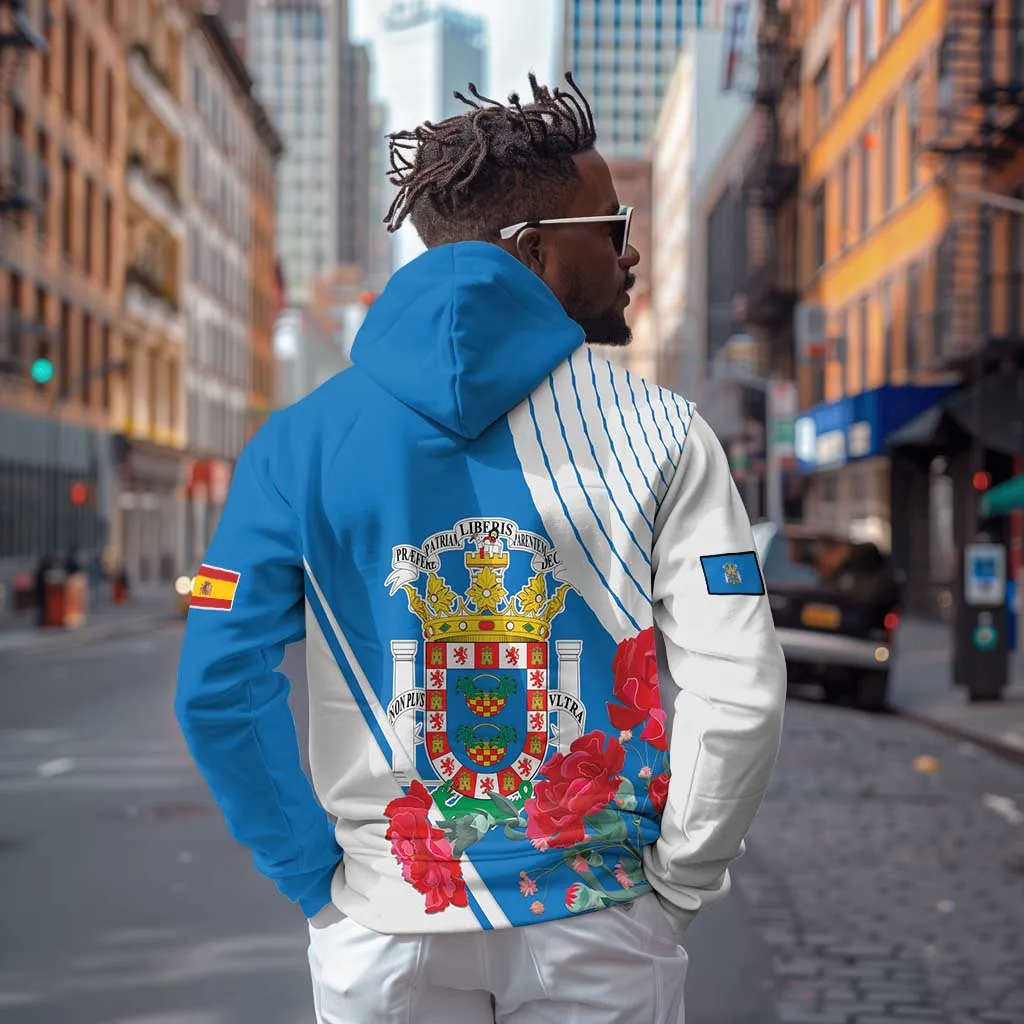 Melilla Spain Hoodie Coat Of Arms With Map LT15
