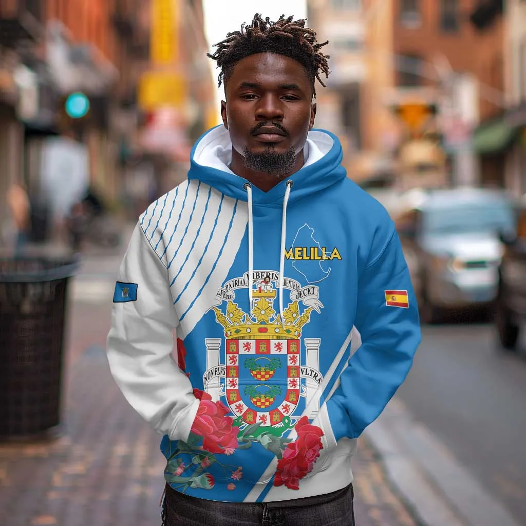 Melilla Spain Hoodie Coat Of Arms With Map LT15
