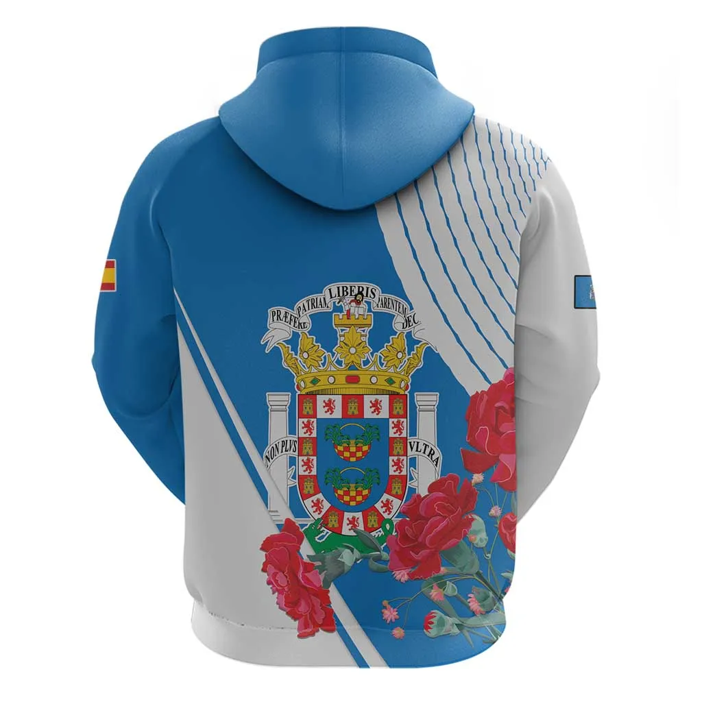 Melilla Spain Zip Hoodie Coat Of Arms With Map LT15