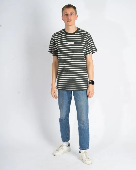 Menak stripe tee - Army/Kit