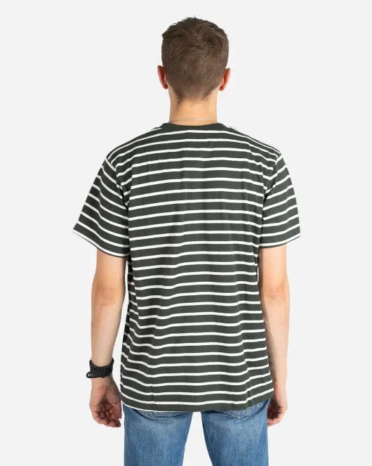 Menak stripe tee - Army/Kit