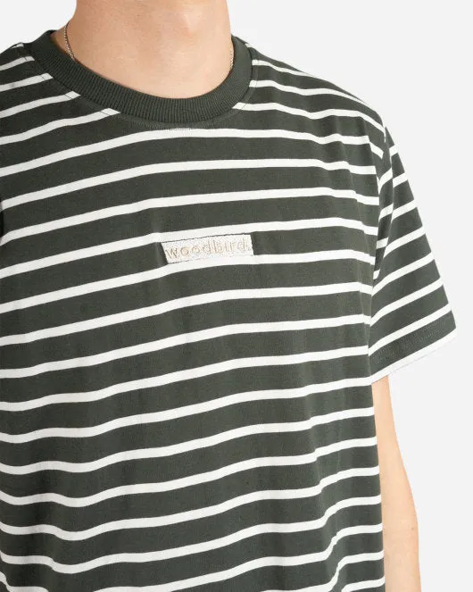 Menak stripe tee - Army/Kit