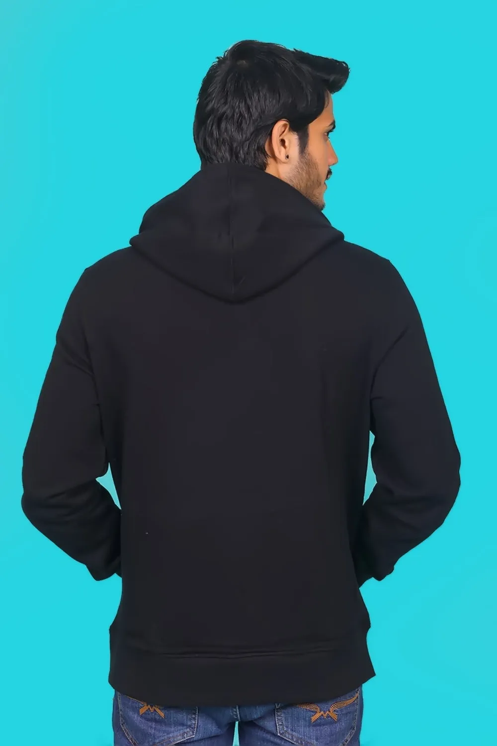 Men's Black Hooded Jacket