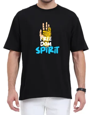 Men's Oversized Tshirt - DRON Freedom Spirit - OS23 Black