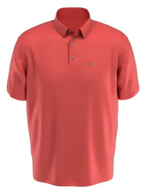 Mens Solid Textured Polo