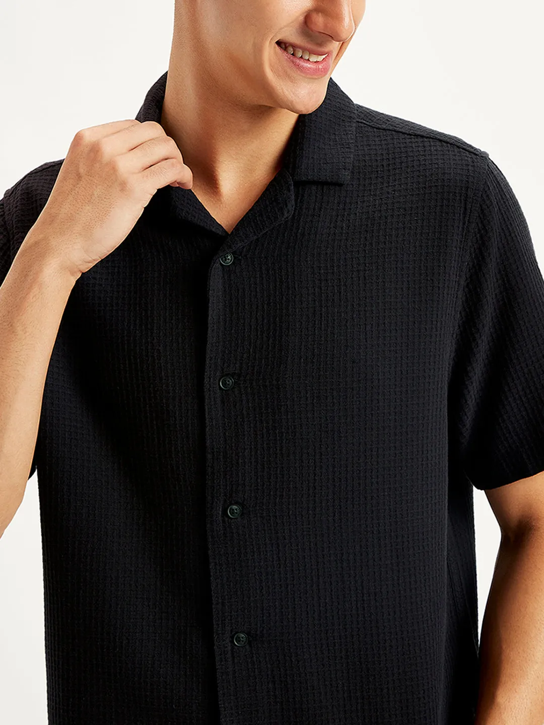 Men's Textured Regular Fit Shirt