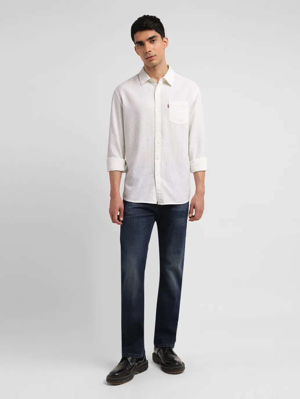 Men's Textured Slim Fit Shirt