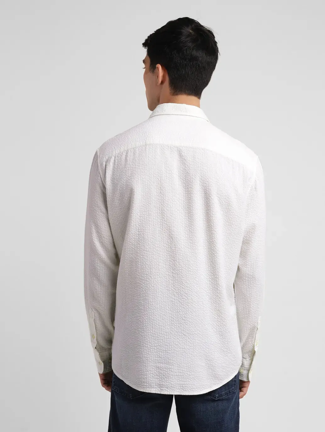 Men's Textured Slim Fit Shirt