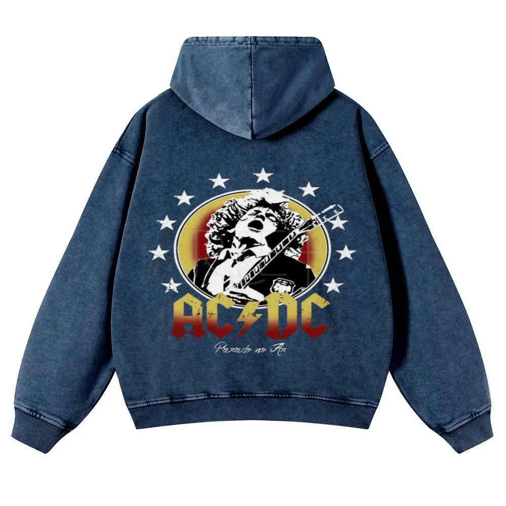 Mens Vintage ACDC Rock Band Hoodies