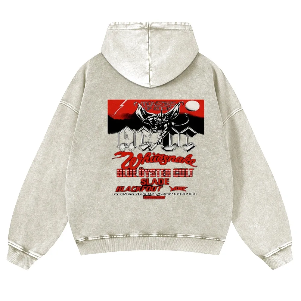 Mens Vintage ACDC Rock Band Hoodies