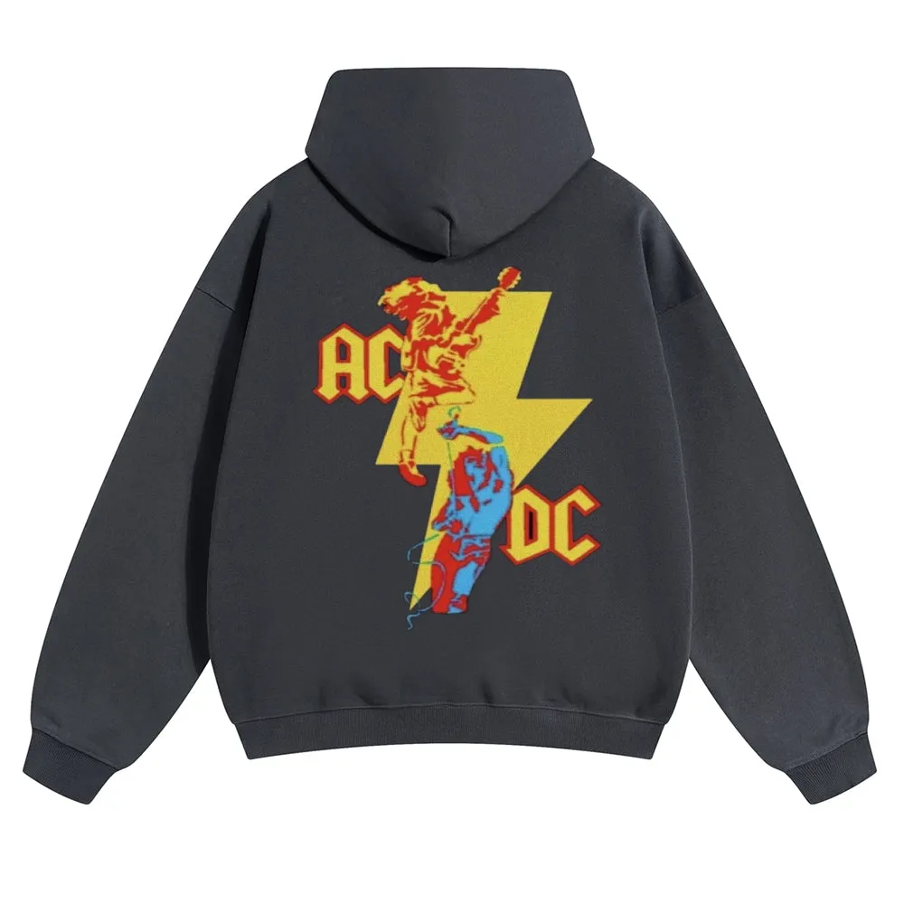 Mens Vintage ACDC Rock Band Hoodies