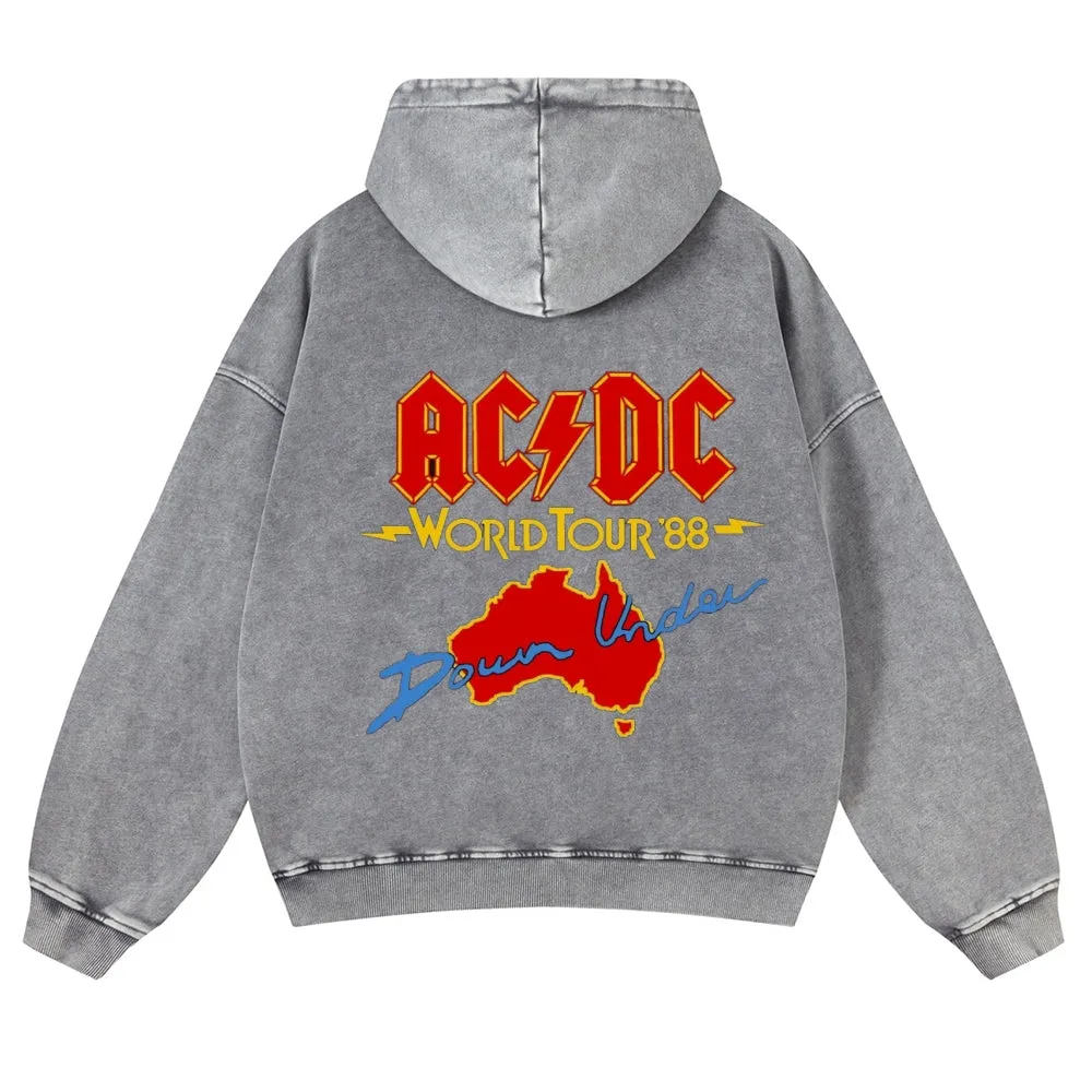 Mens Vintage ACDC Rock Band Hoodies