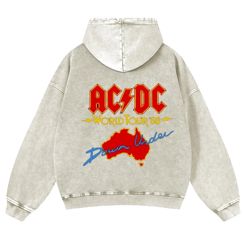 Mens Vintage ACDC Rock Band Hoodies
