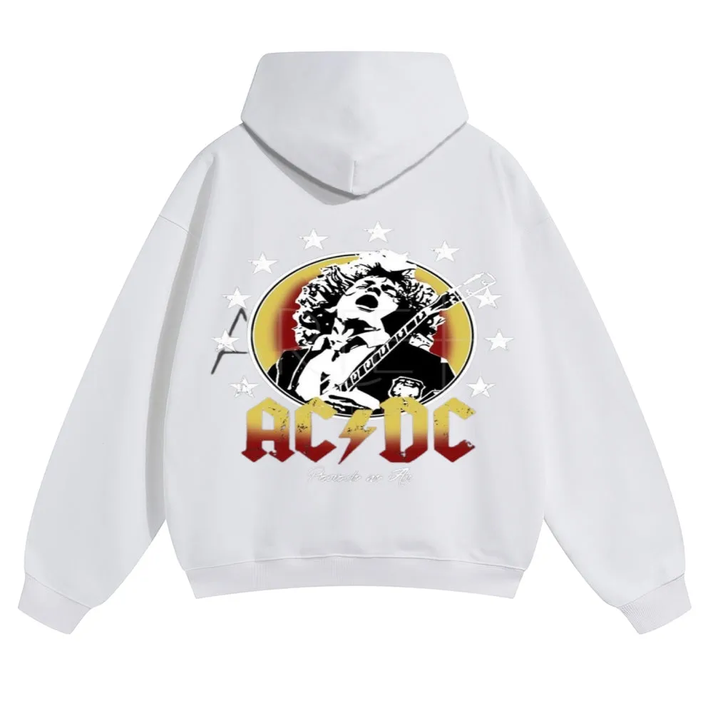 Mens Vintage ACDC Rock Band Hoodies
