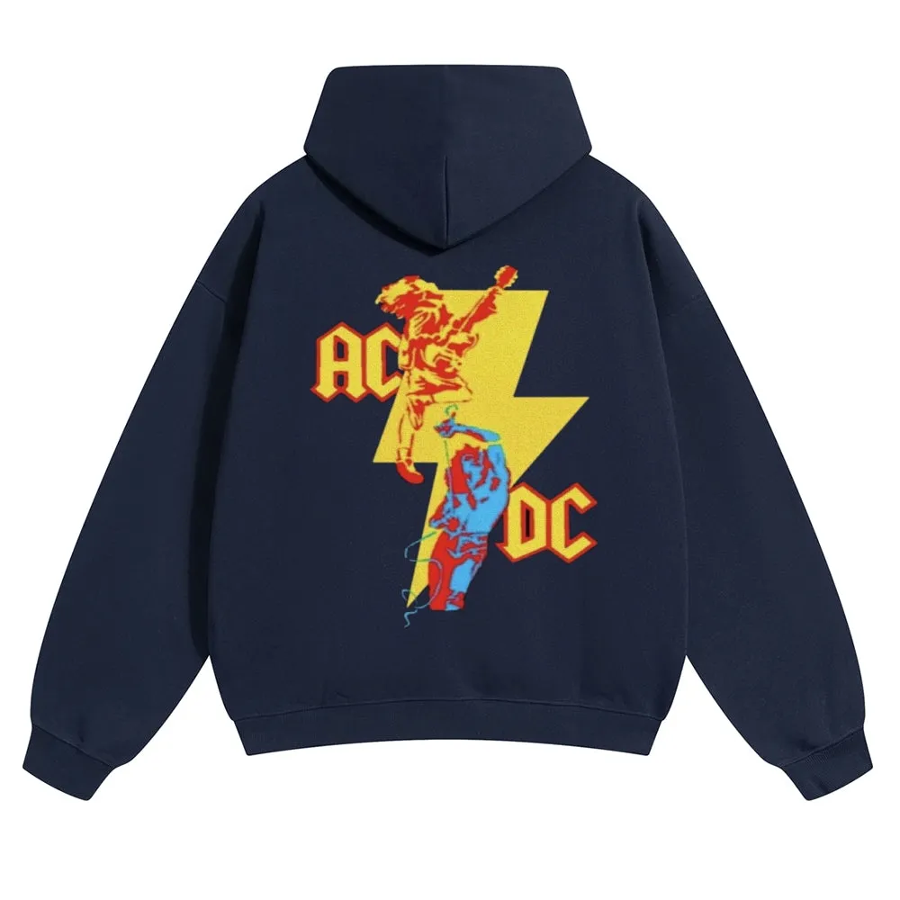 Mens Vintage ACDC Rock Band Hoodies