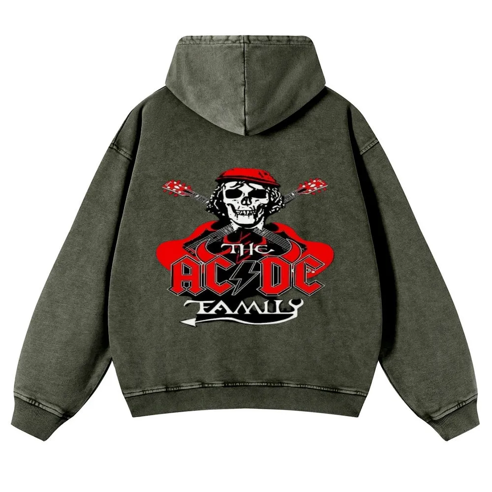 Mens Vintage ACDC Rock Hoodies