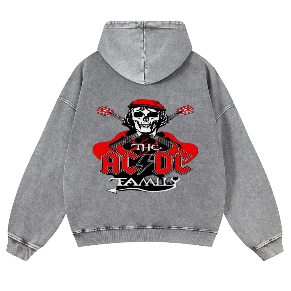 Mens Vintage ACDC Rock Hoodies